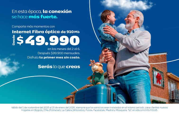 Plan Fibra óptica 500Mb desde $59.900/mes