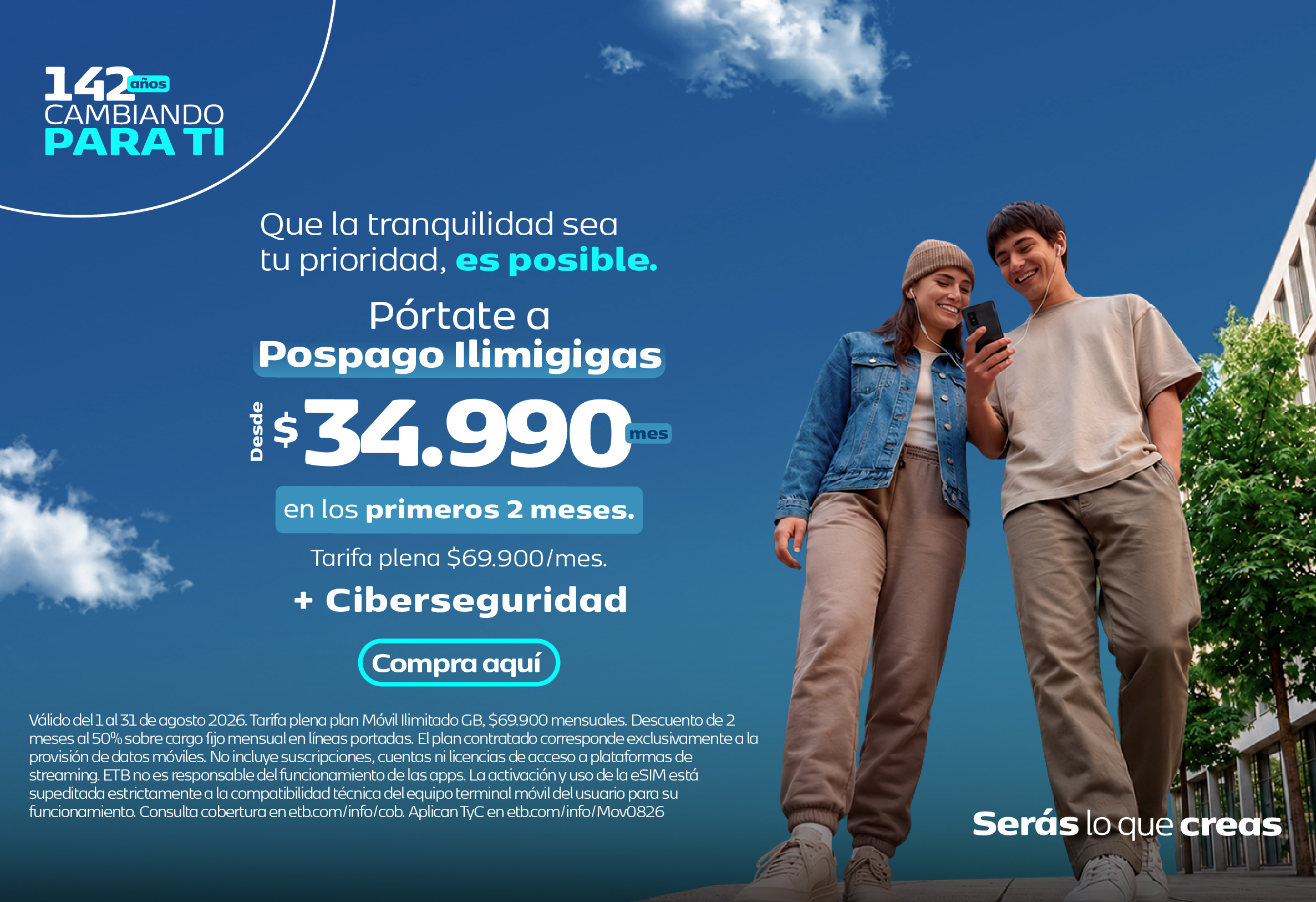 Plan Móvil Móvil Ilimigigas desde $34.990/mes